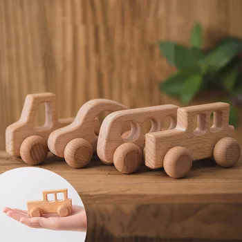 [Забавно]  Деревянная мини-имитация модели автомобиля, автобуса, джипа-пикапа, декоративных украшений, головоломки, интерактивных игрушек, подарка на день рождения ребенка
