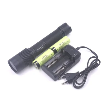 C8.2 Комплект УФ-фонарика FS Hunter PRO 365nm для поиска флуоресцентных содалитов Yooperstones с батареями 26650 и зарядным устройством