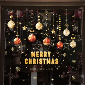 Наклейки для рождественских украшений на окна Высококачественный материал Декоративные наклейки для оформления окон автомобиля Праздничные принадлежности