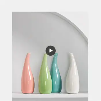 Керамические вазы в скандинавском стиле, Вазы для гостиных 5,5x18x1 см, Обеденные столы, цветочные композиции, Цветочные горшки, украшения для комнаты