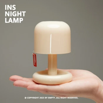 Мини-настольный ночной светильник Sunset, креативный USB-перезаряжаемый светодиодный ночник в грибовидном стиле для кофейни, домашнего декора, спальни