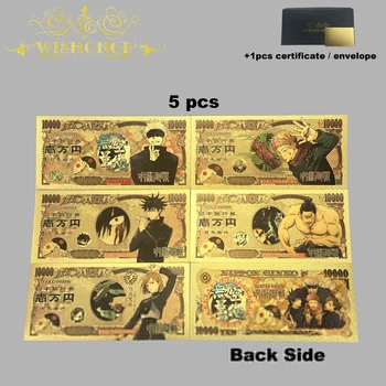 Самые продаваемые товары всех стилей, красивые наборы банкнот из японского аниме, пластиковая карточка из аниме с позолотой 24 карат для коллекции