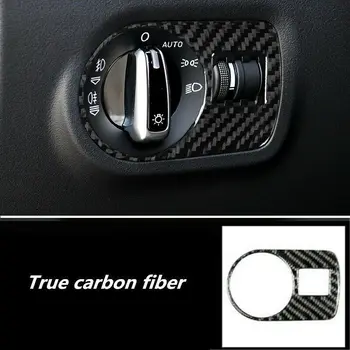 Внутренняя отделка рамки кнопки включения фар из углеродного волокна для Audi TT TTS 2008-2014