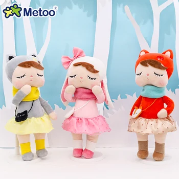 Новая кукла Metoo Angela, Розовый Кролик, Единорог, Лиса, Кошка, Лесные животные, Мягкие плюшевые игрушки для детей, Плюшевые игрушки на День рождения, Мультяшные Мягкие игрушки.