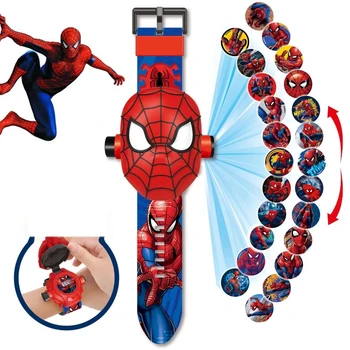 Marvel Spiderman Frozen 2 Детские аниме-часы Игрушечные фигурки для детей Пони Принцесса Микки Маус детские часы