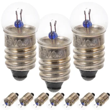10 лампочек, электрические лампочки, миниатюрные лампы, Экспериментальная винтовая база, индикаторная лампа, лампа накаливания, старомодный фонарик
