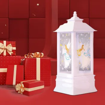 Рождественская маленькая Масляная лампа, Белая лампа с маленьким пламенем, игрушка в виде Лося, Снеговика, Ангела, Рождественская Фея, Садовая игрушка на открытом воздухе, подарок на День рождения