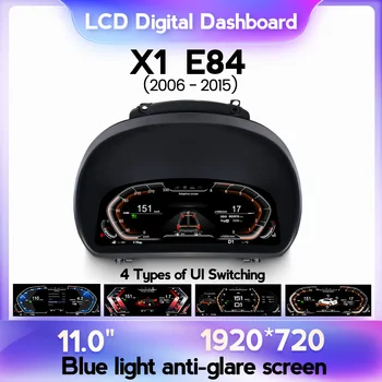 Автомобильная цифровая приборная панель с ЖК-дисплеем для BMW X1 E84 2006-2015, панель комбинации приборов, 1920Х720, синий экран с антибликовым покрытием, 11 дюймов, linux