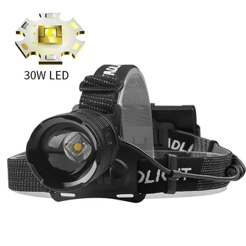 Светодиодная фара для рыбалки, 4 режима, выдвижной зум, водонепроницаемый супер яркий походный фонарь Type-C, USB-зарядка, походный фонарь