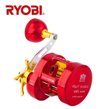 RYOBI Slow Light Jigging Wheel Оригинал Япония Максимальное Сопротивление 15 КГ 10 + 1BB Металлическая Лодка Морская Круглая Рыболовная Катушка Для Ловли на Живца