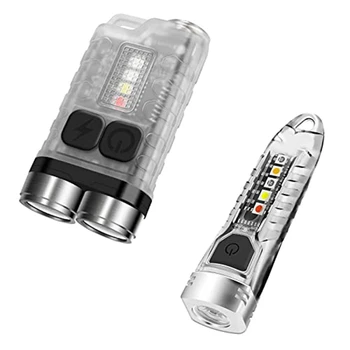 Мини-фонарики для ключей V3, перезаряжаемая светодиодная вспышка USB-C мощностью 900ЛМ с магнитом на хвостовике, карманный фонарик V1 IPX6
