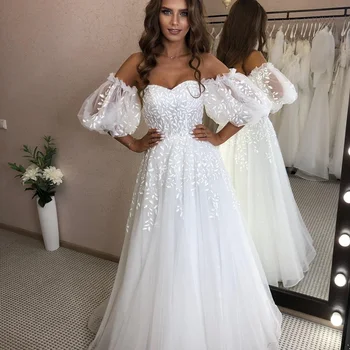 Элегантные свадебные платья трапециевидной формы, Атласное свадебное платье без рукавов с двойным V-образным вырезом, белое платье в стиле бохо.