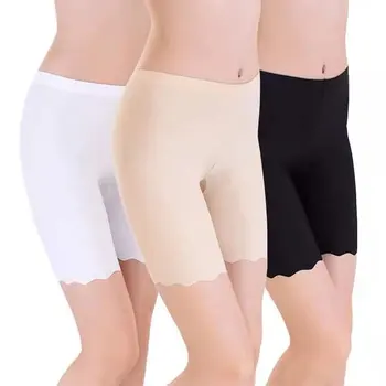 Бесшовные защитные короткие брюки Летние женские Боксеры больших размеров для женщин, защитные шорты с защитой от натирания, трусики под юбкой, Нижнее белье L-3XL