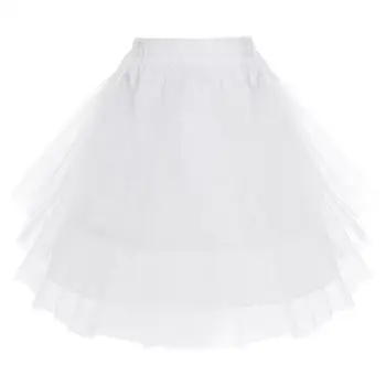 Детская 3-слойная нижняя юбка, белая нижняя юбка с сеткой, кринолиновые нижние юбки-слипы для девочек в цветочек, свадебное платье 2023 г.