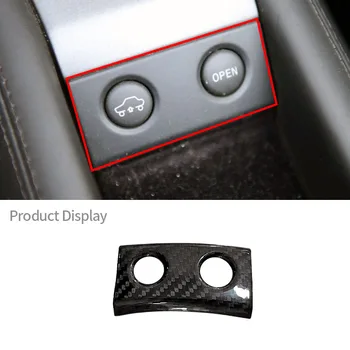 Для Ferrari 458 2011-2016 из настоящего углеродного волокна Кнопка включения задней двери багажника Рамка Наклейка на крышку Аксессуары для интерьера автомобиля