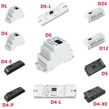 DMX512-SPI Декодер DMX Декодер Цифровой D4 D4-E D4-XE D5 D12 D24 DS DS-L RF Контроллер CV дисплей/Din-рейка/Многократное затемнение