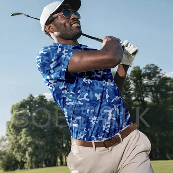 Рубашка для гольфа 2023, мужская футболка, спортивная одежда, летняя рубашка с коротким рукавом, быстросохнущая дышащая рубашка поло mtb, рубашка поло