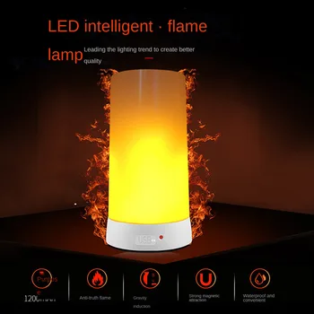 Светодиодный ночник в форме пламени Креативный Модный бар Декоративный светильник USB Интеллектуальный пульт дистанционного управления Прикроватная лампа для спальни