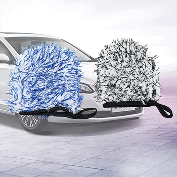 Перчатка для мытья автомобиля из микрофибры с ворсистым ворсом, 1 шт., двусторонний карман для пальцев, рукавица для мытья колес автомобиля, для чистки автомобиля, детализация авто