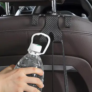 Пластиковый крючок для автомобильного сиденья, крючок для хранения подголовника, Аккуратные организованные крючки для автомобильных сидений, решение для хранения сумок из углеродного волокна для сумок Auto