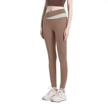 Удобные женские спортивные брюки в тон, впитывающие пот, женские брюки в стиле пэчворк, женские брюки для йоги, женская одежда