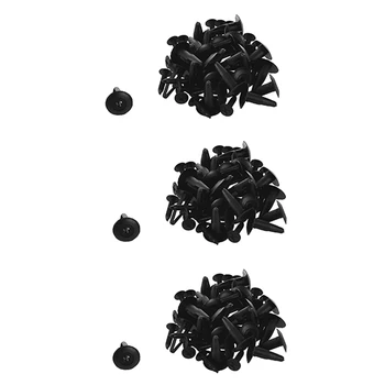 75шт Пластиковые заклепки для крепления бампера автомобиля, нажимные зажимы длиной 32 мм, черные