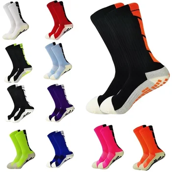 Мужские нескользящие носки GripFootball 2023, баскетбольные футбольные спортивные велосипедные носки