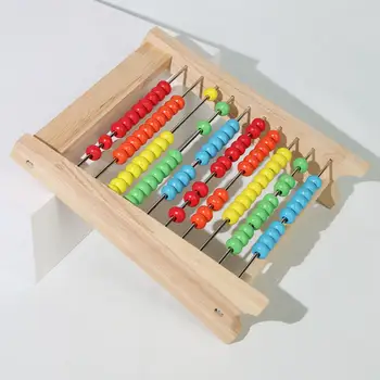 Деревянная игрушка-счеты со 100 бусинами для дошкольного образования, Обучающая игрушка для счета для детей, мальчиков и девочек, малышей начальной школы