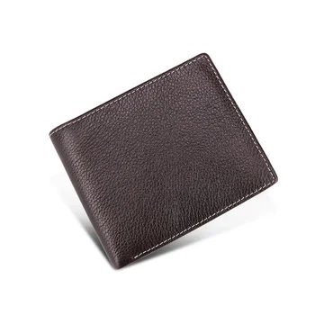 Мужской деловой кошелек из натуральной кожи, мужской короткий кошелек с Rfid застежкой-молнией, держатель для кредитных карт Portomonee