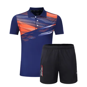 Новая спортивная рубашка Qucik dry для бадминтона, одежда для женщин / Мужчин, одежда для настольного тенниса, Теннисный костюм, Теннисные майки, комплекты одежды для бадминтона